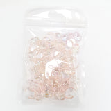 20pcs Hair band Acrylic Beads, Pink UV Plating Beads for Necklace Bracelet Earrings DIY Jewelry Decoration