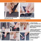24 Pcs Almond Short Fake Nails Tips, Medium Press on French Nails, NO.28