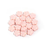 20pcs Flower Acrylic Beads, 22mm UV Plating Beads for Necklace Bracelet Earrings DIY Jewelry Decoration