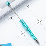 5PCS Beadable Pen, Electroplated Color, Ballpoint Pen for Teens Students School Office Supplies