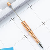 5PCS Beadable Pen, Electroplated Color, Ballpoint Pen for Teens Students School Office Supplies