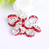 100Pcs Spacer Beads, 10mm Rhinestone Spacer Beads For Necklace Bracelet Earrings DIY Jewelry Decoration