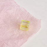 50pcs Square Acrylic Beads, 11.5mm UV Plating Transparent Beads for Necklace Bracelet Earrings DIY Jewelry Decoration