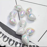 20pcs Bow Tie Acrylic Beads, 29x15mm UV Plating Beads for Necklace Bracelet Earrings DIY Jewelry Decoration