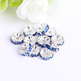 100Pcs Spacer Beads, 10mm Rhinestone Spacer Beads For Necklace Bracelet Earrings DIY Jewelry Decoration
