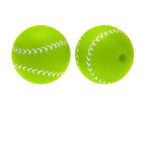 10Pcs Silicone Sports Beads, 15mm Sports Football Baseball Basketball Rugby Beads For Necklace Bracelet Earrings DIY Jewelry Decoration
