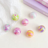 50pcs 16mm UV Plating Bicolor Acrylic Beads for Jewelry Making Necklace Bracelet Earrings DIY Jewelry Decoration
