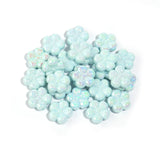 20pcs Flower Acrylic Beads, 22mm UV Plating Beads for Necklace Bracelet Earrings DIY Jewelry Decoration