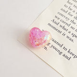 20pcs Heart Acrylic Beads, 22mm UV Plating Gradient Color Beads for Necklace Bracelet Earrings DIY Jewelry Decoration